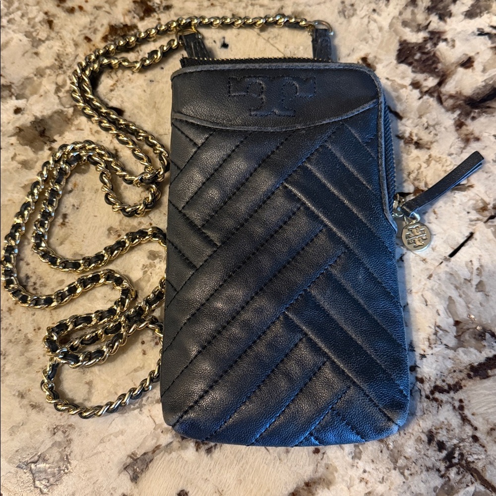 TORY BURCH Alexa Black Phone Crossbody Bag